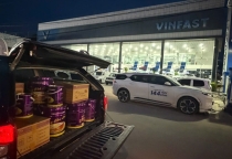 SƠN EPOXY NACO CHO HỆ THÔNG BÃI ĐẬU XE SHOWROOM VINFAST